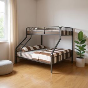 83" X 63" X 60" Gunmetal Twin Xl Over Queen Bunk Bed