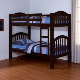 Dark Brown Twin Contemporary Bunk Bed