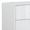 18" White Two Drawers Manufactured Wood Nightstand