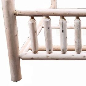 Natural Solid Wood King Bed Frame With No