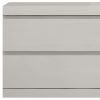 Modern Gray Woodgrain Finish 2 Drawer Nightstand
