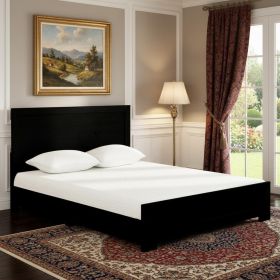 Black Wood King Platform Bed