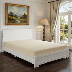 White Wood Queen Platform Bed