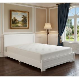 White Wood King Platform Bed