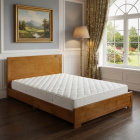 Oak Wood Queen Platform Bed