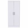 71" White Wood Two Door Single Drawer Combo Dresser