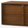 19" Solid Wood and Wood Two Drawer Nightstand