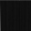 71" Black Wood Two Door Combo Dresser