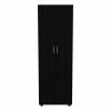 71" Black Wood Two Door Combo Dresser