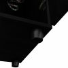 71" Black Wood Two Door Combo Dresser