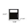 23" Black Wood Nightstand