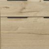 47" Brown And Black Wood Four Drawer Double Dresser