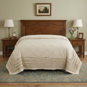 Natural Queen 100% Cotton 300 Thread Count Machine Washable Down Alternative Comforter