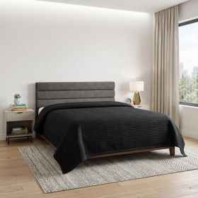 Black Queen Microfiber 300 Thread Count Machine Washable Down Alternative Comforter