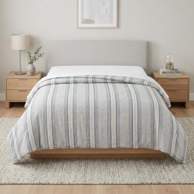 Natural Queen Linen Dry Clean Only Polyester Duvet Cover