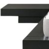 Black and White Solid Wood And Faux Leather Queen Bed Frame