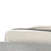 Brown and Gray Wood Upholstered Queen Bed Frame