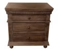 30" Solid Wood Three Drawer Nightstand