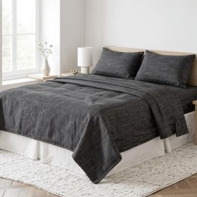Onyx Linen King Flat Sheet