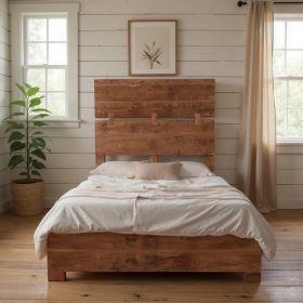Chestnut Live Edge Solid Wood Queen Bed Frame