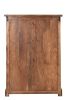36" Dark Brown Solid Wood Five Drawer Chest