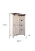 54" Brown And White Solid Wood Four Drawer Combo Dresser