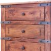 36" Natural Solid Wood Five Drawer Dresser