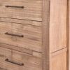 36" Natural Solid Wood Four Drawer Dresser
