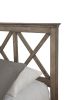 Brown Cross Back Solid Wood Full Bed Frame