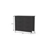 36" Black Wood Six Drawer Double Dresser