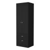 23" Black Two Drawer Dresser