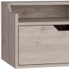 13" Gray Wood One Drawer Floating Nightstand