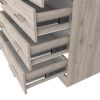 33" Light Gray Wood Four Drawer Dresser