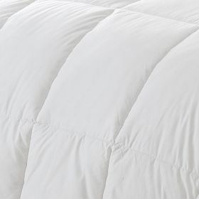White Twin Fabric Spot Clean Goose Down Down Comforter