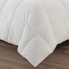 White Twin Fabric Spot Clean Goose Down Down Comforter