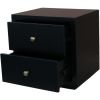 Two Piece Black Solid and Manufactured Wood Bedroom Set