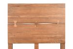 Brown Live Edge Bow Joint Solid Wood Queen Bed Frame