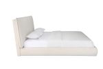 Beige Boucle Upholstered King Bed Frame