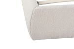 Beige Tufted Boucle Queen Bed Frame