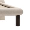 Beige Upholstered King Bed Frame