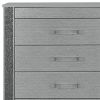 36" Silver Wood Five Drawer Dresser