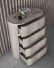 40" Beige Wood Four Drawer Dresser