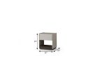 23" Light Gray And Walnut Wood One Drawer Nightstand