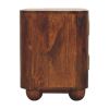 21" Chestnut Solid Wood Ribbed Texture Two Drawer Nightstand