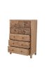 36" Natural Live Edge Solid Wood Five Drawer Lingerie Chest