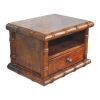 17" Chestnut Solid Wood Spindle One Drawer Floating Nightstand