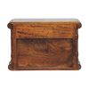 17" Chestnut Solid Wood Spindle One Drawer Floating Nightstand