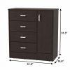 Set Of Two 31" Brown Wood Four Drawer Combo Dresser