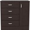 Set Of Two 31" Brown Wood Four Drawer Combo Dresser