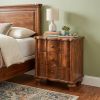 25" Chestnut Solid Wood Three Drawer Nightstand